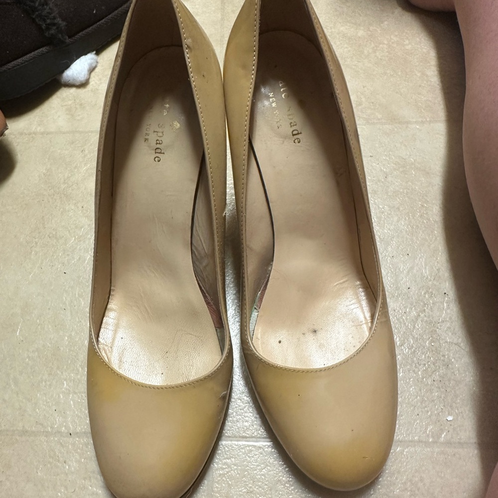 Nude Kate spade heels 3” loved
